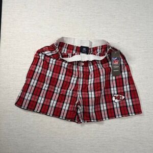 NWT Kansas City Chiefs NFL plaid shorts small